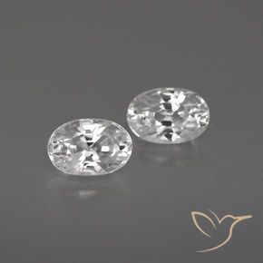 1.67ctw Natural Branco Zircão, oval, VVS