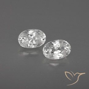 Pedras preciosas de Zircão Branco natural de 1.67 ct, oval, VVS