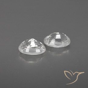 Pedras preciosas de Zircão Branco natural de 1.67 ct, oval, VVS