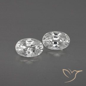 1.70ctw Natural Branco Zircão, oval, VVS-VS