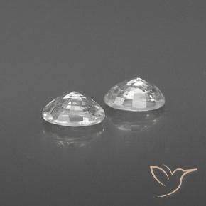 Pedras preciosas de Zircão Branco natural de 1.61 ct, oval, VVS-VS