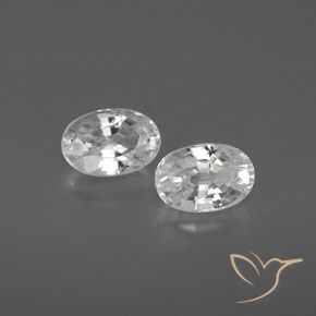 Pedras preciosas de Zircão Branco natural de 1.68 ct, oval, VVS