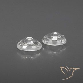 Pedras preciosas de Zircão Branco natural de 1.68 ct, oval, VVS