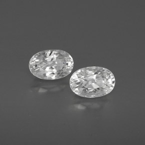 Pedras preciosas de zircão branco natural de  ct, corte oval, VVS