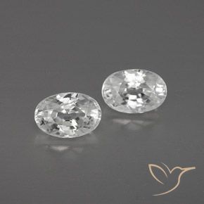 1.78ctw Natural Branco Zircão, oval, VVS-VS