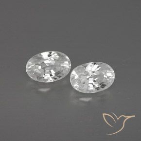 Pedras preciosas de Zircão Branco natural de 1.78 ct, oval, VVS-VS