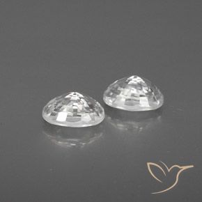 Pedras preciosas de Zircão Branco natural de 1.78 ct, oval, VVS-VS