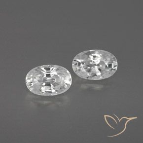 1.63ctw Natural Branco Zircão, oval, VVS-VS