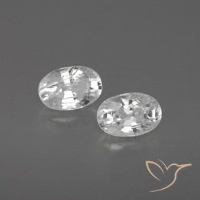 Pedras preciosas de Zircão Branco natural de 1.63 ct, oval, VVS-VS