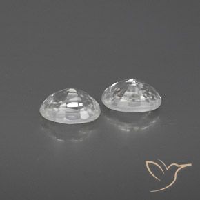 Pedras preciosas de Zircão Branco natural de 1.75 ct, oval, VVS-VS
