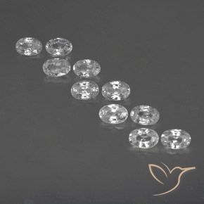 7.43ctw Natural Branco Zircão, oval, VVS-VS