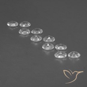 Pedras preciosas de Zircão Branco natural de 7.43 ct, oval, VVS-VS