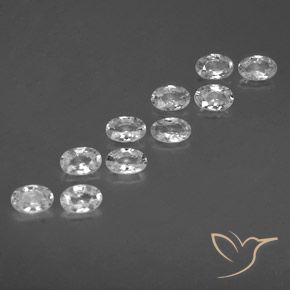Pedras preciosas de Zircão Branco natural de 6.68 ct, oval, VVS-VS