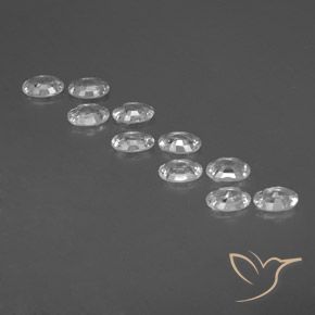 Pedras preciosas de Zircão Branco natural de 6.68 ct, oval, VVS-VS