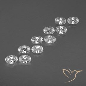 Pedras preciosas de Zircão Branco natural de 8.15 ct, oval, VVS-VS