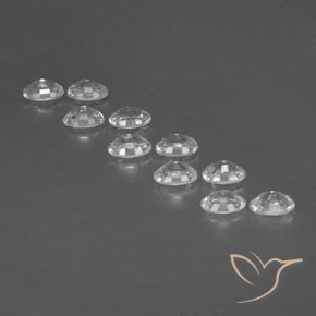 Pedras preciosas de Zircão Branco natural de 7.67 ct, oval, VVS-VS