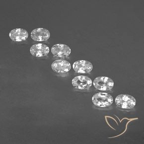 7.16ctw Natural Branco Zircão, oval, VVS-VS