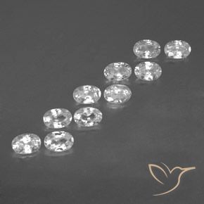 Pedras preciosas de Zircão Branco natural de 7.16 ct, oval, VVS-VS