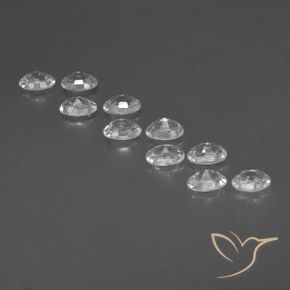 Pedras preciosas de Zircão Branco natural de 7.34 ct, oval, VVS-VS