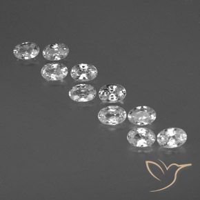 7.10ctw Natural Branco Zircão, oval, VVS-VS