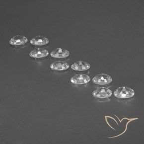 Pedras preciosas de Zircão Branco natural de 7.10 ct, oval, VVS-VS