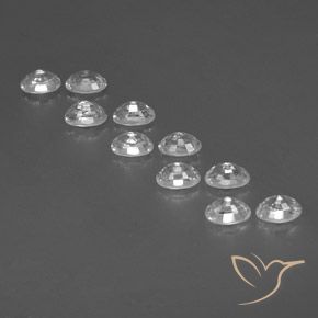 Pedras preciosas de Zircão Branco natural de 8.67 ct, oval, VVS-VS