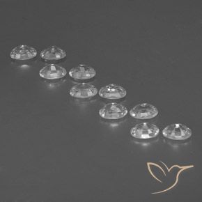 Pedras preciosas de Zircão Branco natural de 7.97 ct, oval, VVS-VS