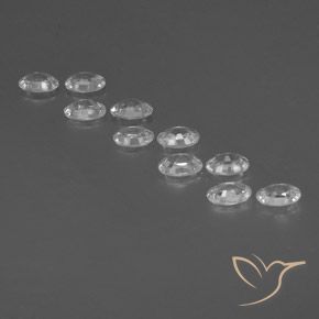 Pedras preciosas de Zircão Branco natural de 6.59 ct, oval, VVS-VS