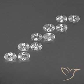Pedras preciosas de Zircão Branco natural de 7.86 ct, oval, VVS-VS