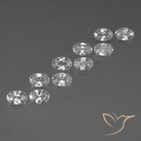 Pedras preciosas de Zircão Branco natural de 7.60 ct, oval, VVS-VS