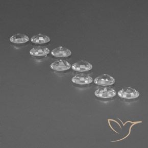 Pedras preciosas de Zircão Branco natural de 7.60 ct, oval, VVS-VS