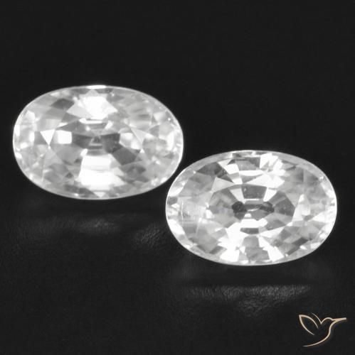 1.83ctw Natural Branco Zircão, oval, VVS-VS
