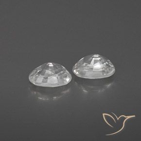 Pedras preciosas de Zircão Branco natural de 1.71 ct, oval, VVS