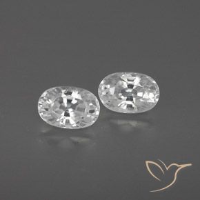 1.74ctw Natural Branco Zircão, oval, VVS