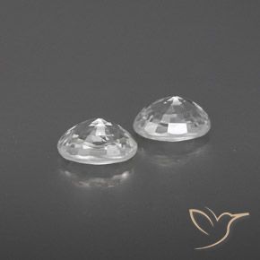 Pedras preciosas de Zircão Branco natural de 1.74 ct, oval, VVS