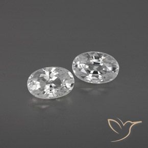 1.67ctw Natural Branco Zircão, oval, VVS