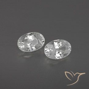 Pedras preciosas de Zircão Branco natural de 1.67 ct, oval, VVS