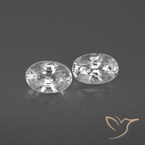 1.64ctw Natural Branco Zircão, oval, VVS