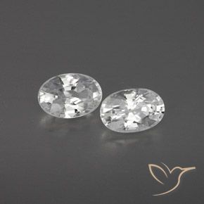 Pedras preciosas de Zircão Branco natural de 1.64 ct, oval, VVS