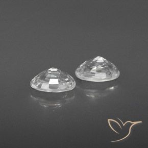 Pedras preciosas de Zircão Branco natural de 1.64 ct, oval, VVS