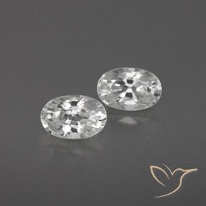 1.69ctw Natural Branco Zircão, oval, VVS