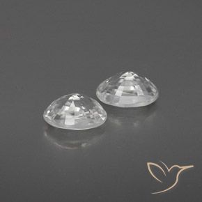 Pedras preciosas de Zircão Branco natural de 1.69 ct, oval, VVS
