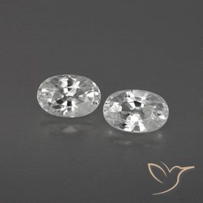 1.67ctw Natural Branco Zircão, oval, VVS-VS