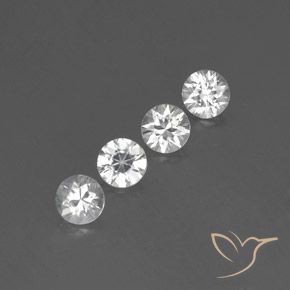 Pedras preciosas de Zircão Branco natural de 3.71 ct, Redondo, VVS-VS