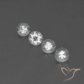 3.81ctw Natural Branco Zircão, Redondo, VVS-VS