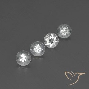 Pedras preciosas de Zircão Branco natural de 3.81 ct, Redondo, VVS-VS