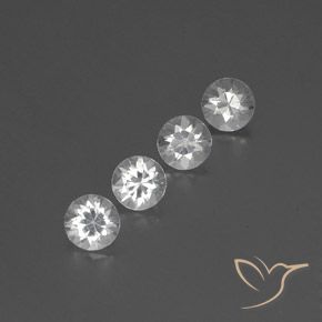 Pedras preciosas de Zircão Branco natural de 3.76 ct, Redondo, VVS-VS