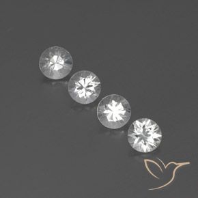 3.84ctw Natural Branco Zircão, Redondo, VVS-VS