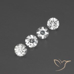 Pedras preciosas de Zircão Branco natural de 3.56 ct, Redondo, VVS-VS