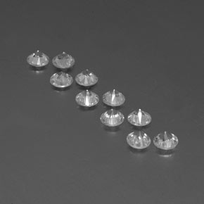 Pedras preciosas de zircão branco natural de  ct, corte redondo, VVS-VS